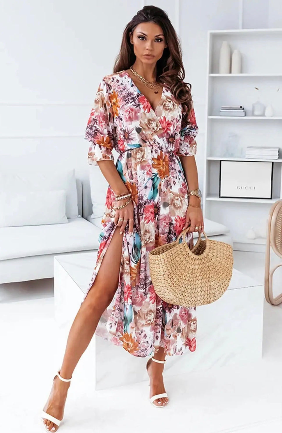 Juniper Floral Maxi Dress, 1X - 3X