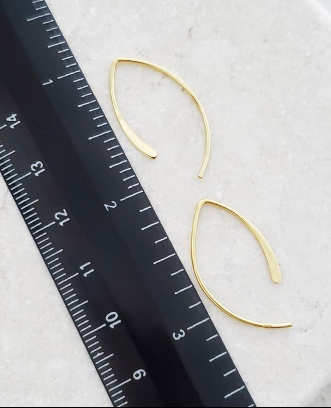 Gold Open Wishbone Earrings