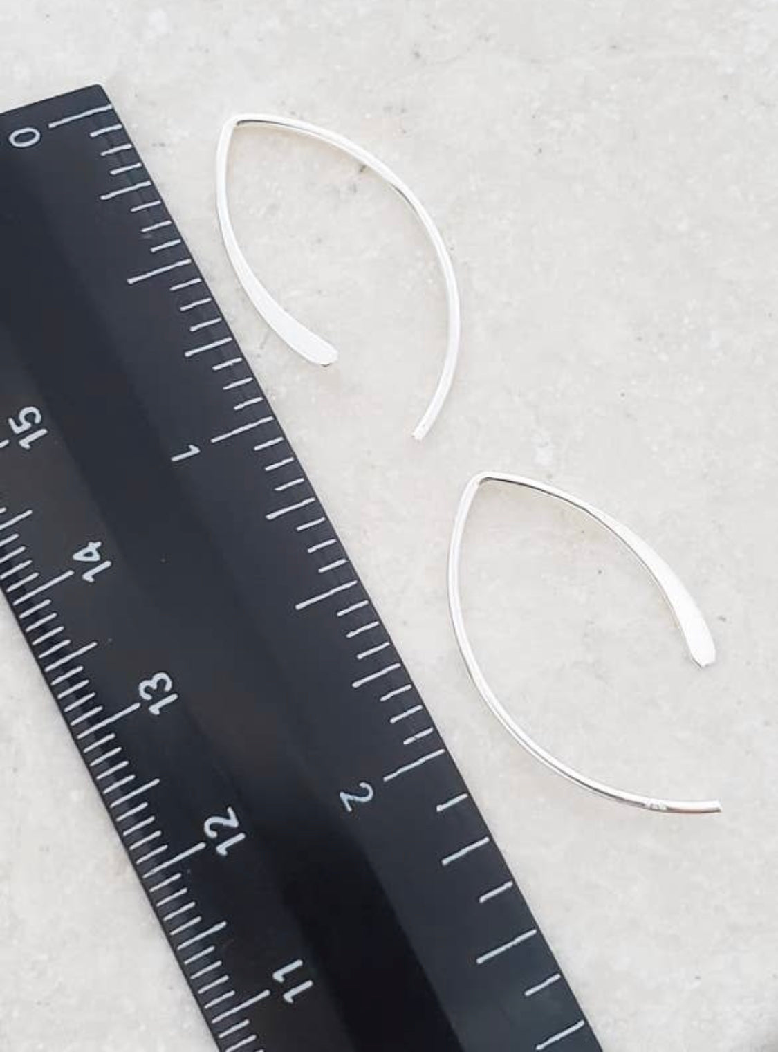 Silver Open Wishbone Earrings