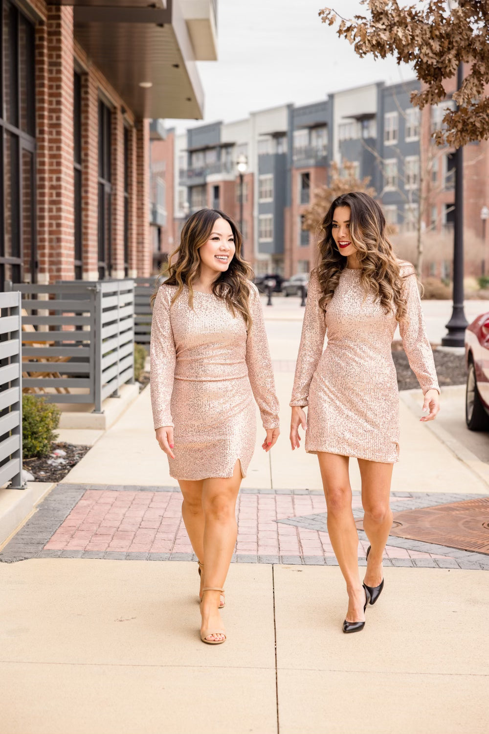 Sequin Mini Dress - Champagne