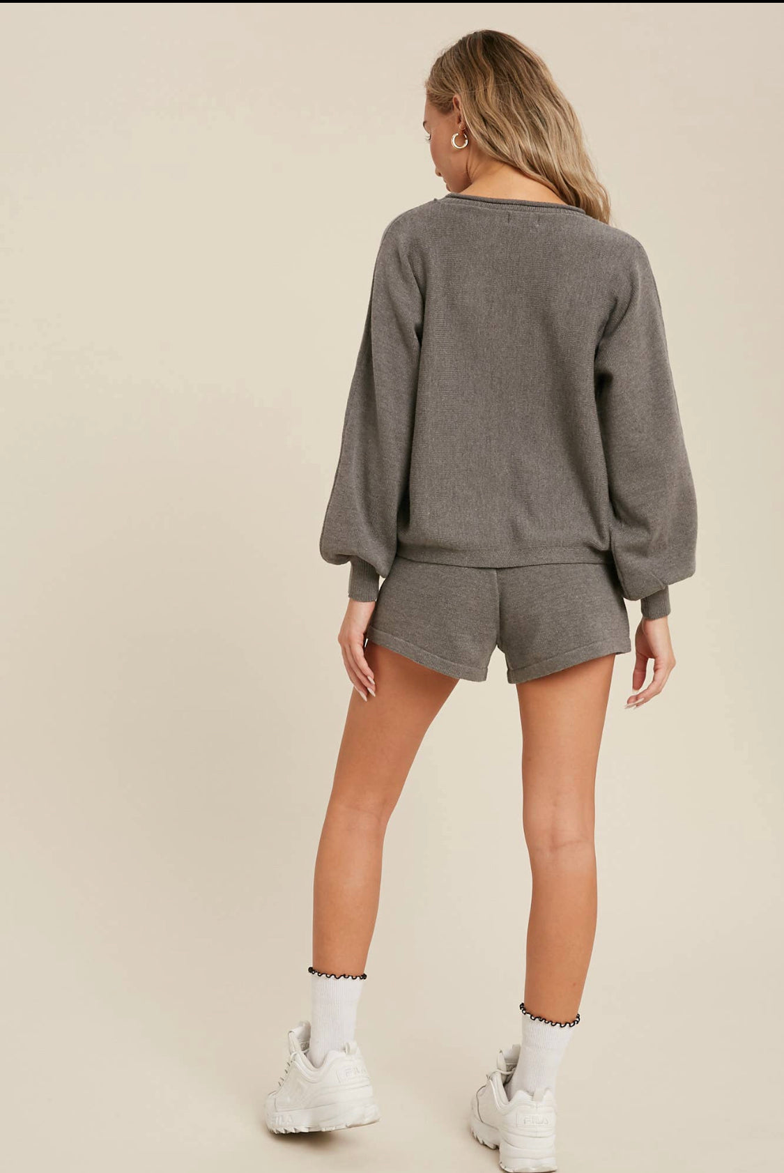 Sweater and Shorts set - Gray