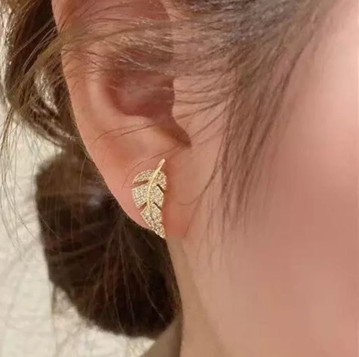Gold Ball and Leaf Multi-Style Earrings