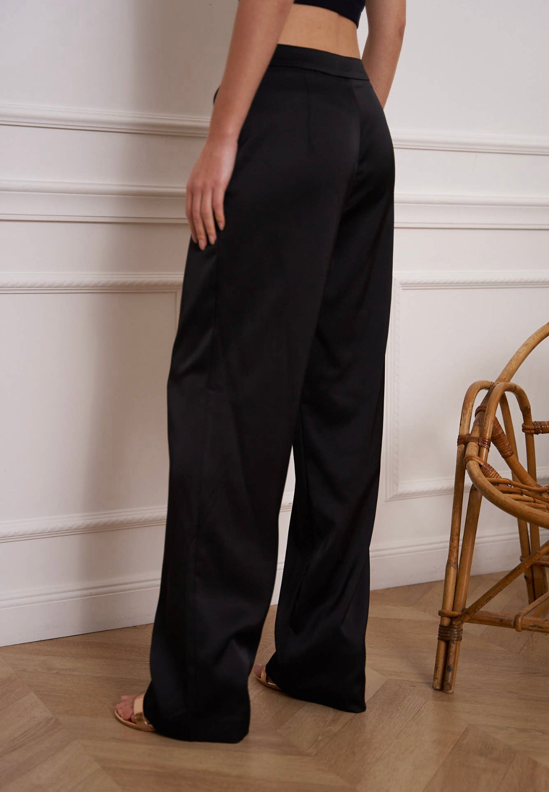 Wide Leg Satin Pants