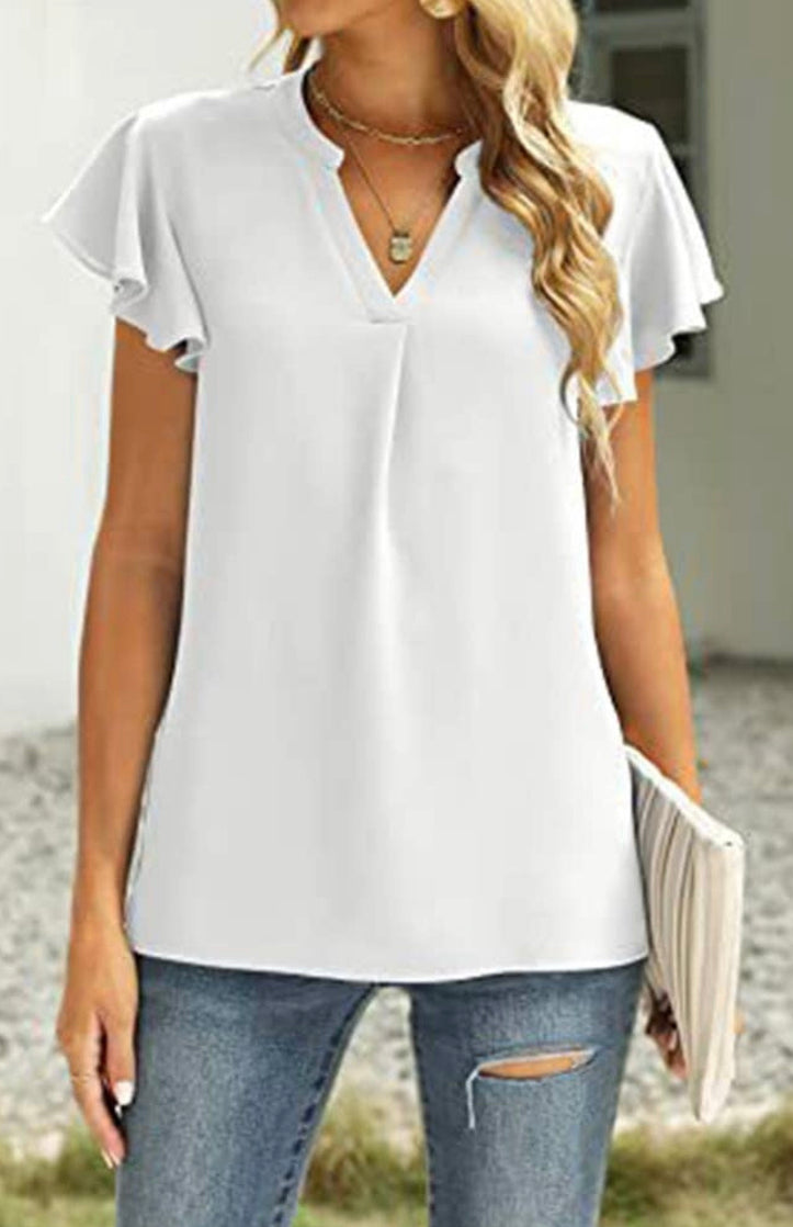 Brittany V-neck Flowing Top