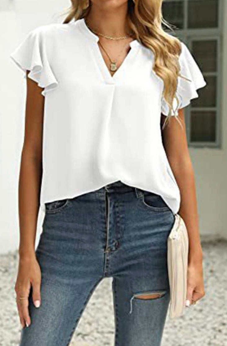 Brittany V-neck Flowing Top