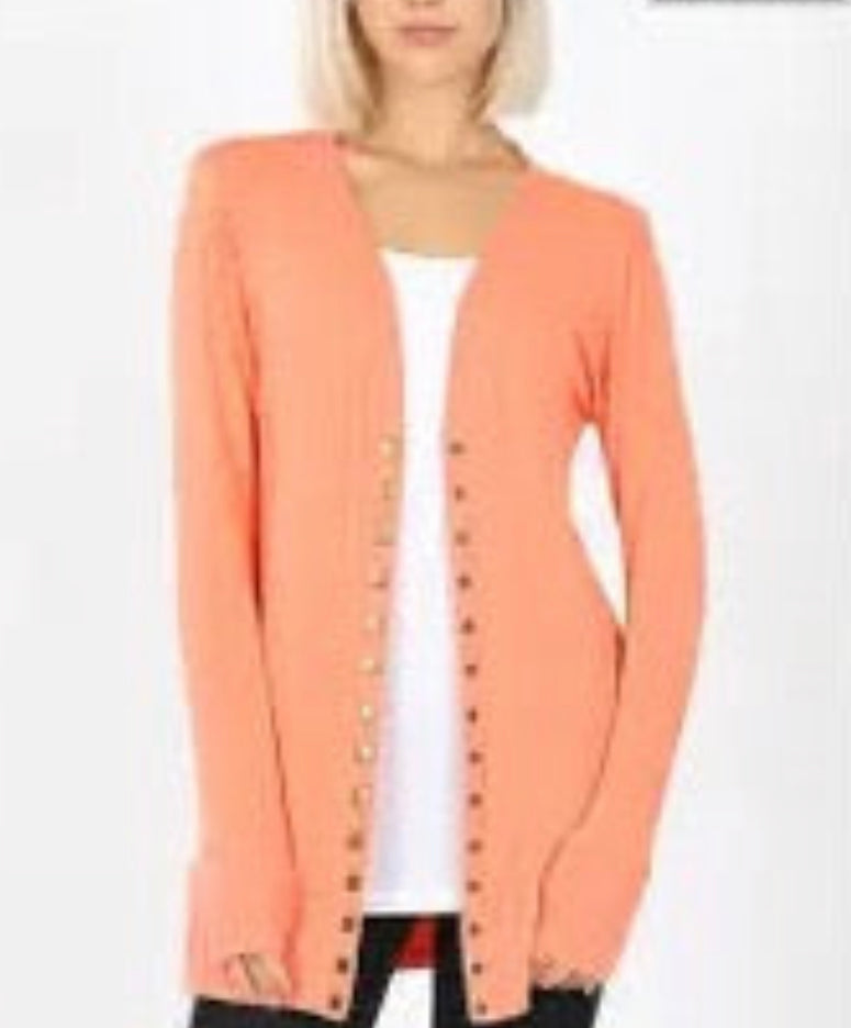 Plus size, Snap Button by Sweater Cardigan