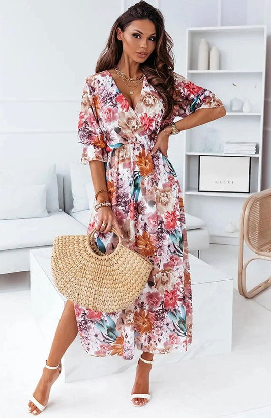 Juniper Floral Maxi Dress, 1X - 3X