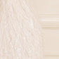 Sequined Beaded Flowers and Feather Mini Dress