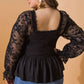 Organza Puff Sleeve Top