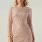 Sequin Mini Dress - Champagne