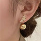 Gold Ball and Leaf Multi-Style Earrings
