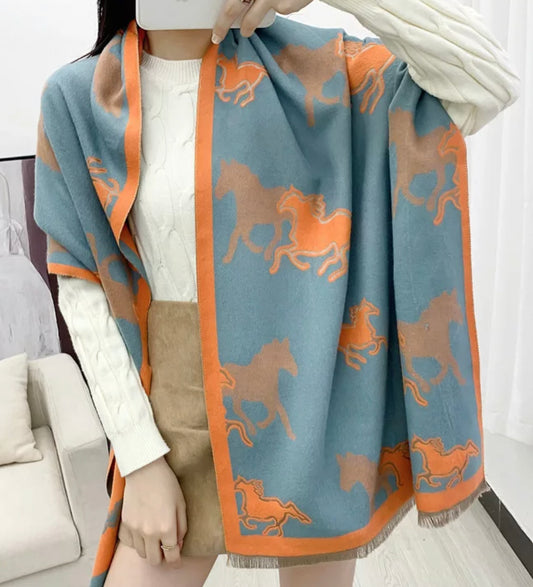 Equestrian Print Scarf